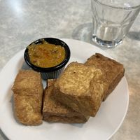 Deep fried tofu with satay sauce  at Imm Thai Cafe in Cairns