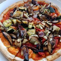 Vegan pizza at The Blacksmith Eatery and Bar in Auckland