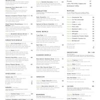 Food and Drinks menu at Matcha Cafe in Tibubeneng