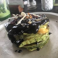 Holy moly, best vegan pancakes ever!! Nutella to die for!  at Matcha Cafe in Tibubeneng