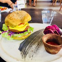 The ultimate vegan burger! at Matcha Cafe in Tibubeneng