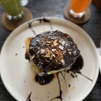 Marcha "Nutella” pancakes at Matcha Cafe in Tibubeneng