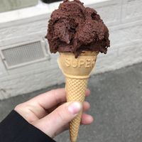 chocolate soy ice cream  at Zur Schleckerei in Stuttgart