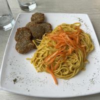 huancaina pasta  at Restaurant Paracas in Paracas