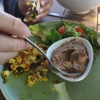 The Mexican tofu "eggs" at Nomada Organics & Gourmet in La Paz