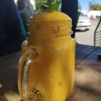 Really good ginger, mango, curcuma smoothie, they can put you Agave instead of huney (i think it was with extra charge) at Nomada Organics & Gourmet in La Paz