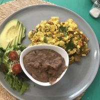 Scrambled tofu / tofu revuelto a la mexicana   at Nomada Organics & Gourmet in La Paz