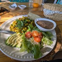 Tofu scramble mexicana at Nomada Organics & Gourmet in La Paz