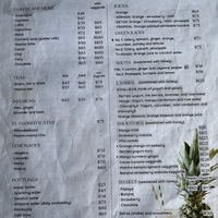 Menu 2 at Nomada Organics & Gourmet in La Paz