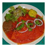 Vegan Entomatadas at Nomada Organics & Gourmet in La Paz