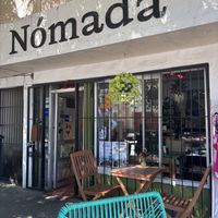 Nomada outside seating area   at Nomada Organics & Gourmet in La Paz