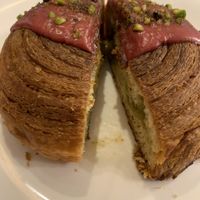 Pistachio and cherry  at Delish Vegan Doughnuts in Madrid