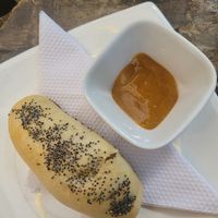 palito de queso con tofu y crema de mani at Naturalia Cafe in Medellin