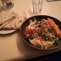 Regular plate at Akko Hummus Bar in Leipzig