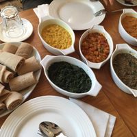 Sharing plates for three. So yummy  at Keren View in North London