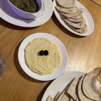 Hummus and pitta and portion for one with pitta   at Keren View in North London