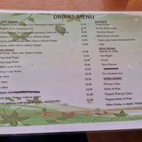 Menu. Keren View,  Holloway Road, London at Keren View in North London