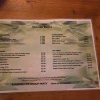 Drinks menu  at Keren View in North London