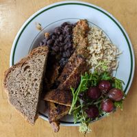 Poet's Bowl (with added tempeh) at Blue Scorcher Bakery Cafe in Astoria