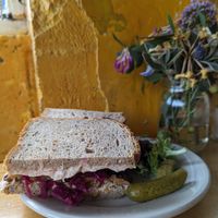 Tempeh Reuben at Blue Scorcher Bakery Cafe in Astoria