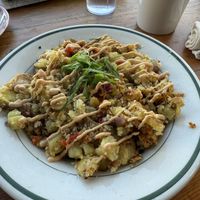 Potato tempeh hash  at Blue Scorcher Bakery Cafe in Astoria