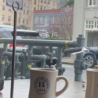 Front of building at Blue Scorcher Bakery Cafe in Astoria