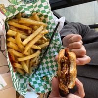 BBQ bacon burger (sans onion rings)    at Seed Ranger in Ventura