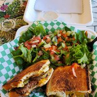 Patty melt, salad instead of fries at Seed Ranger in Ventura