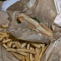 Buffalo ranch sandwich. Comes with a ton of fries at Seed Ranger in Ventura