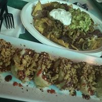 Crunchy Tiger Hidden Dragon Roll and Soyrizo Nachos  at Seed Ranger in Ventura