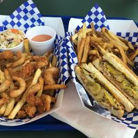 Shrimp and chips & Tuna melt  at Seed Ranger in Ventura