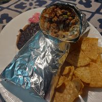 New special - vegan chicken & bacon burrito at Salsa Kitchen - Ruamchok in Chiang Mai
