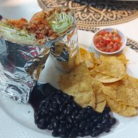 Vegan chicken burrito at Salsa Kitchen - Ruamchok in Chiang Mai