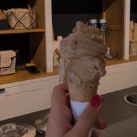 Salty peanut flavour   at Gelateria La Romana in Bergamo