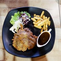Rack Of Lamb With Black Pepper Sauce. at Vegan Delights Cafe in Ipoh