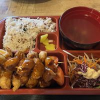 Japanese bento box   at Vegan Delights Cafe in Ipoh