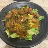 Hericium mushrooms with broccoli   at Vegan Delights Cafe in Ipoh