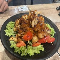 Chicken skewers   at Vegan Delights Cafe in Ipoh