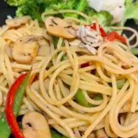 橄欖油Pasta  at Vegan Delights Cafe in Ipoh