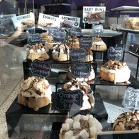 Display of flavors  at Cinnaholic in Lancaster