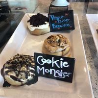Cookie Monster and peanut butter brownie at Cinnaholic in Lancaster