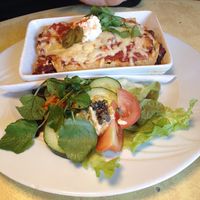 Bean Enchiladas with a side salad  at Bolhoed in Amsterdam