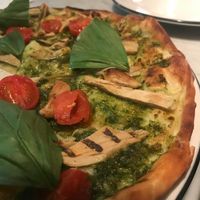Beyond Chicken pizza. try asking for an alternative to pesto and cheese at HKG - Pizza Express - L7 in Outlying Islands