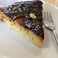 Wow! This almond and marmalade cake was something else! at The Farm Shop & No 8 Cafe in Bembridge