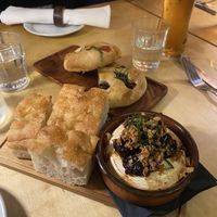 Baked Camembert and focaccia   at No. Twelve in Nottingham