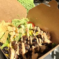 Taco salad at PLANTA Burger in Toronto