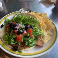 Gyro Sandwich and Kettle Chips at Wicked Willow in Stevens Point
