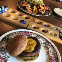 Burger (beet burger) at Wicked Willow in Stevens Point