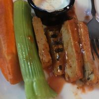 Beyond meat Chicken tenders in buffalo sauce  at The Phoenix on Westheimer in Houston