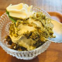 Hemp soft-serve at Medel Deli  in Tokyo